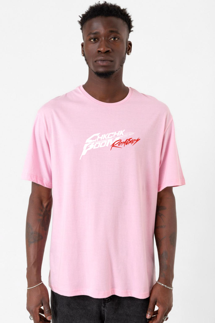 Stray Kids Chk Chk Boom Pembe Erkek Oversize Tshirt