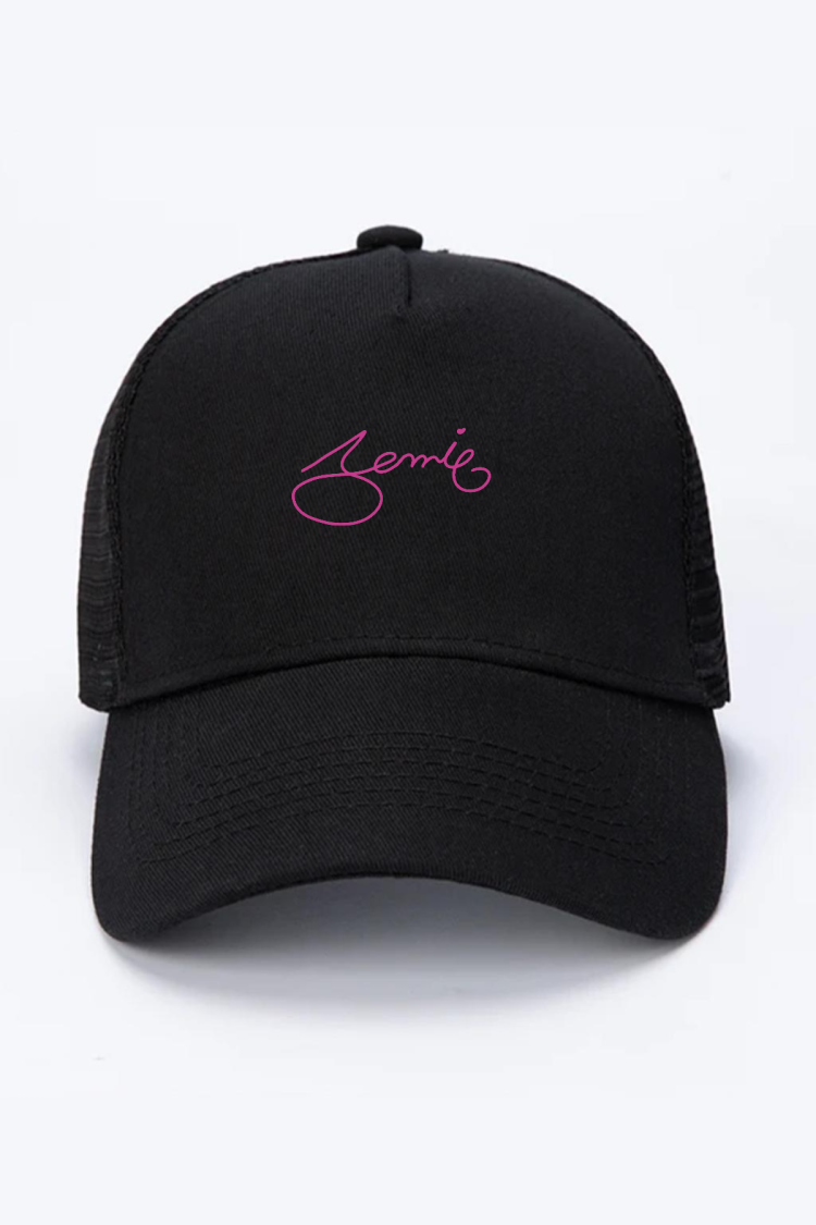 Blackpink Jennie Signature Siyah Fileli Şapka