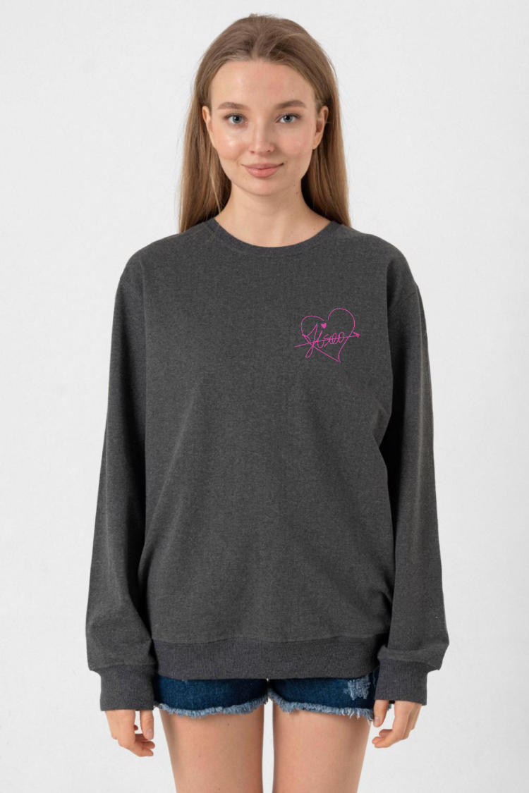 Blackpink Jisoo Signature Füme Kadın 2ip Sweatshirt