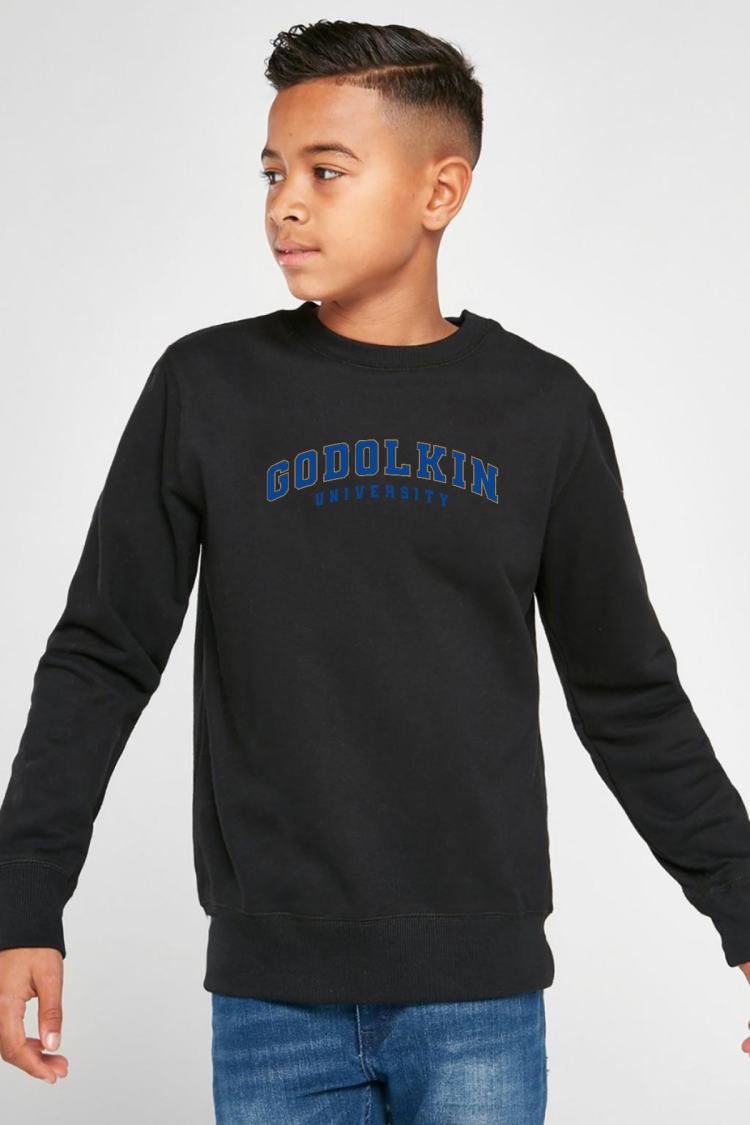 Gen V Godolkin University Letter Siyah Çocuk 2ip Sweatshirt