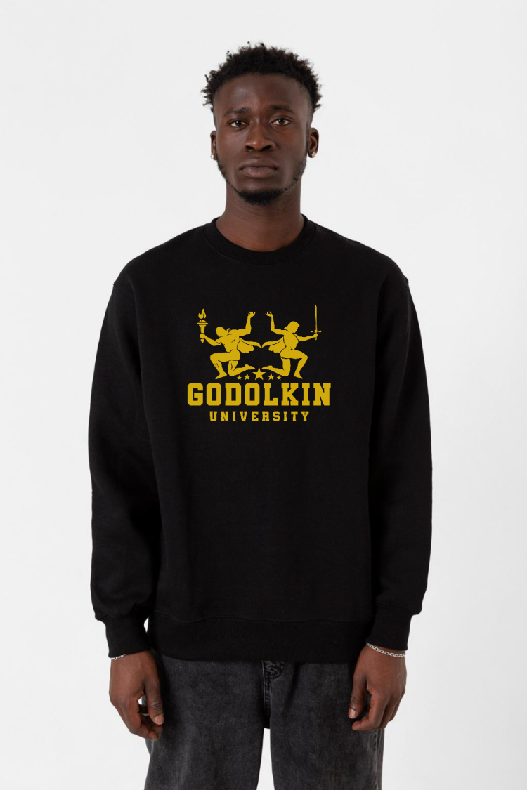 Gen V Godolkin University Logo Siyah Erkek 2ip Sweatshirt