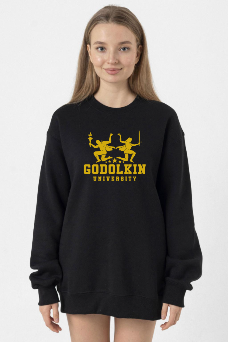 Gen V Godolkin University Logo Siyah Kadın 2ip Sweatshirt