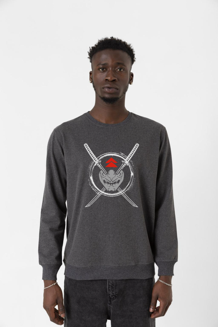 Ghost Of Tsushima Samurai Mask Füme Erkek 2ip Sweatshirt