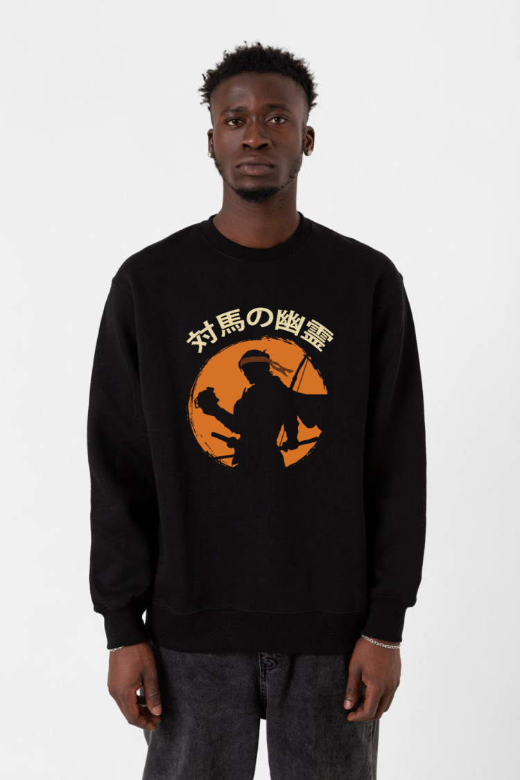 Ghost Of Tsushima The Island Japanese Siyah Erkek 2ip Sweatshirt