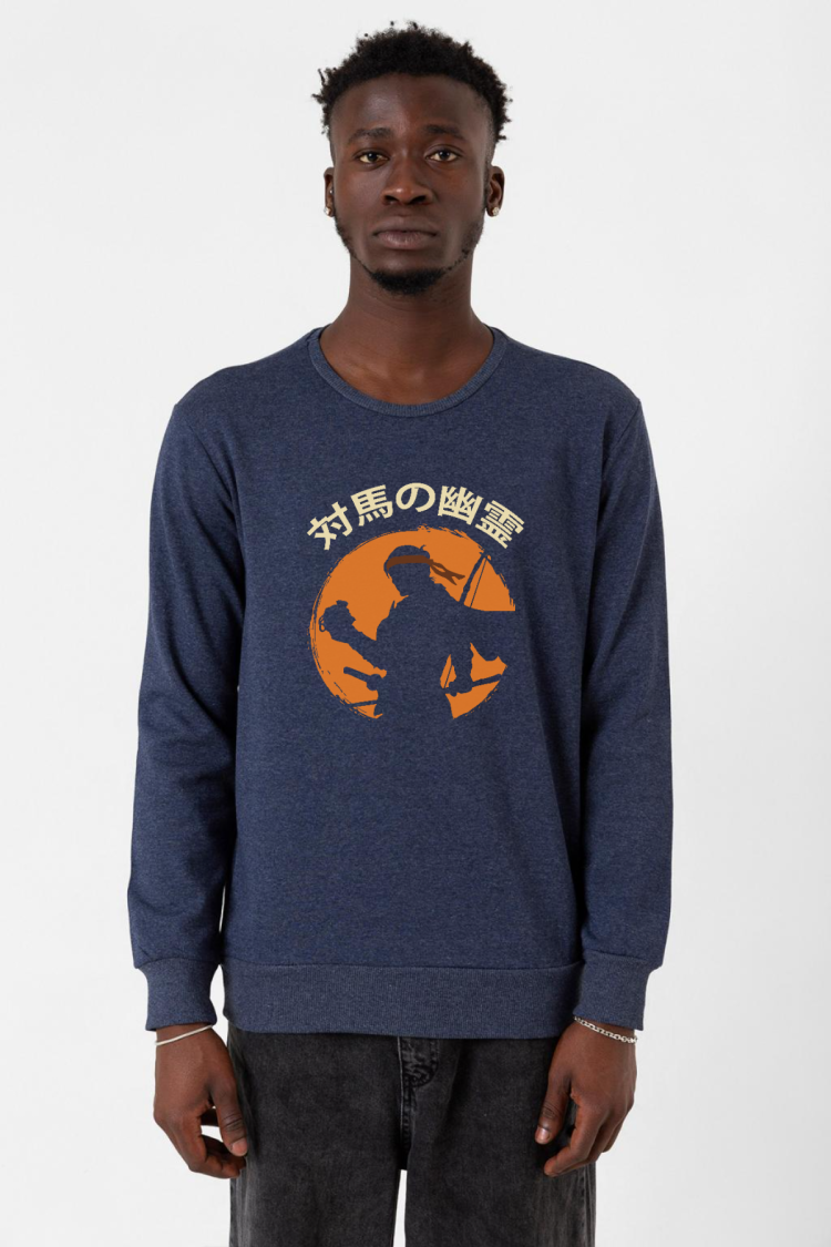 Ghost Of Tsushima The Island Japanese indigo Erkek 2ip Sweatshirt