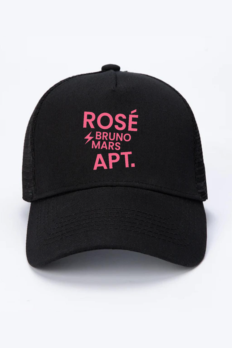 BLACKPINK ROSE BRUNO MARS APT Siyah Fileli Şapka