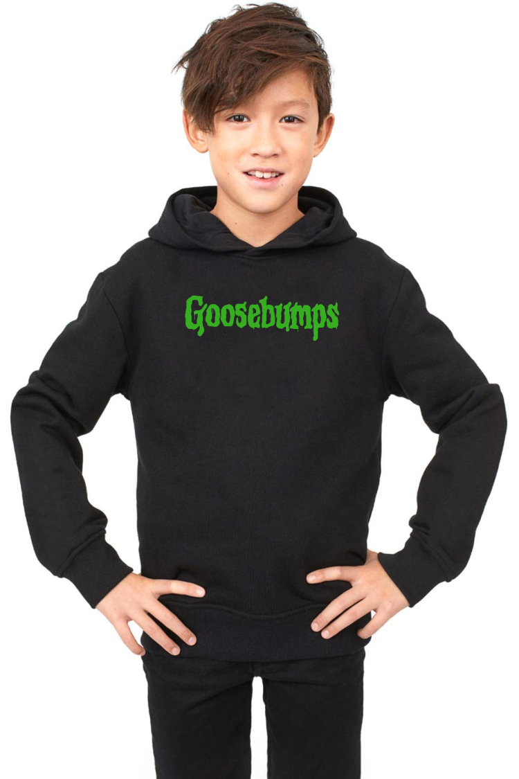 Goosebumps Lettern Siyah Çocuk 3ip Kapşonlu