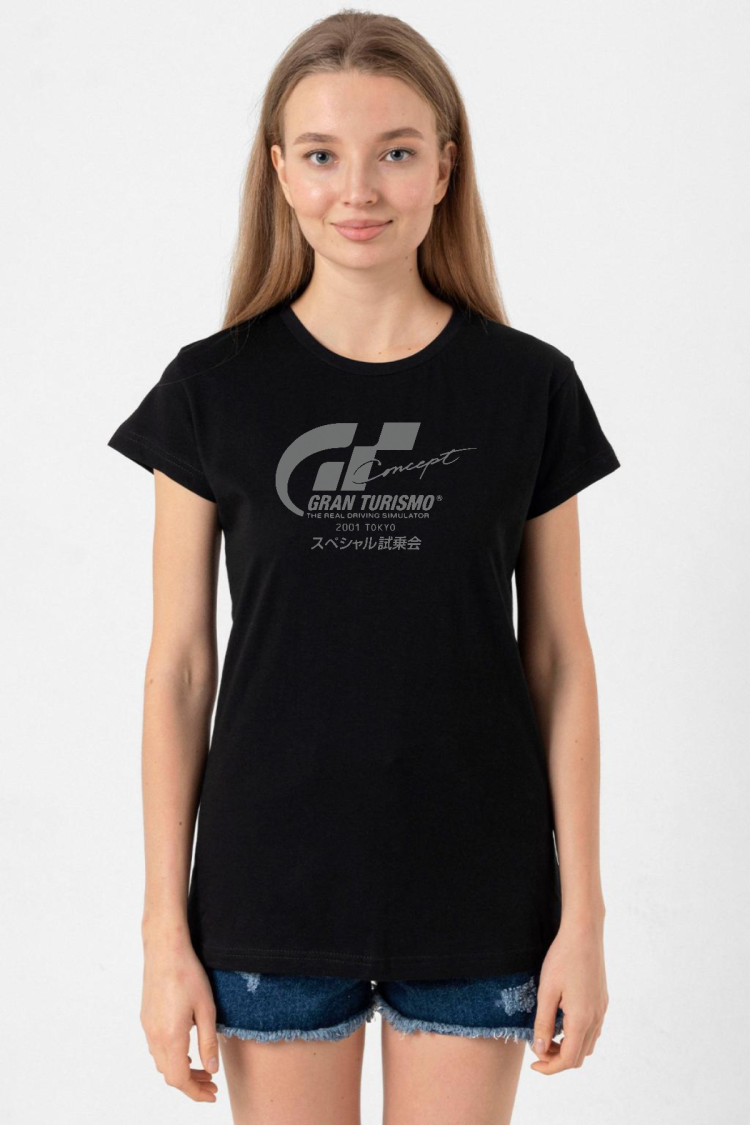 Gran Turismo Concept Siyah Kadın Tshirt