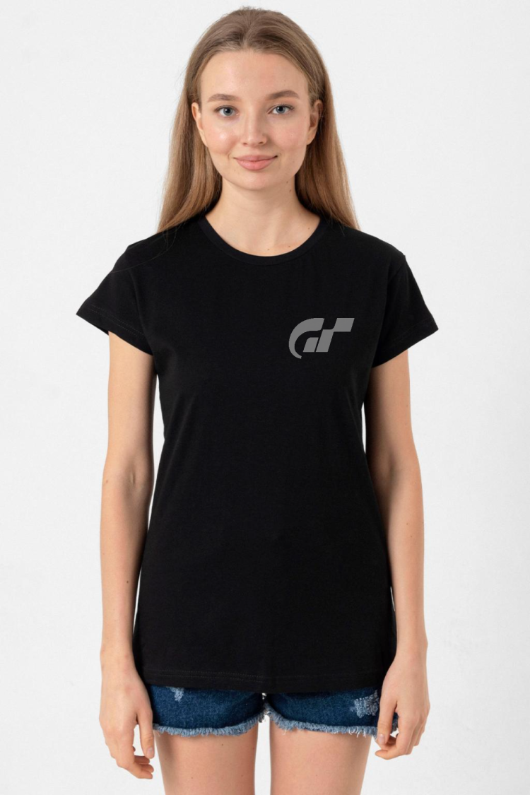 Gran Turismo Pocket Logo Siyah Kadın Tshirt