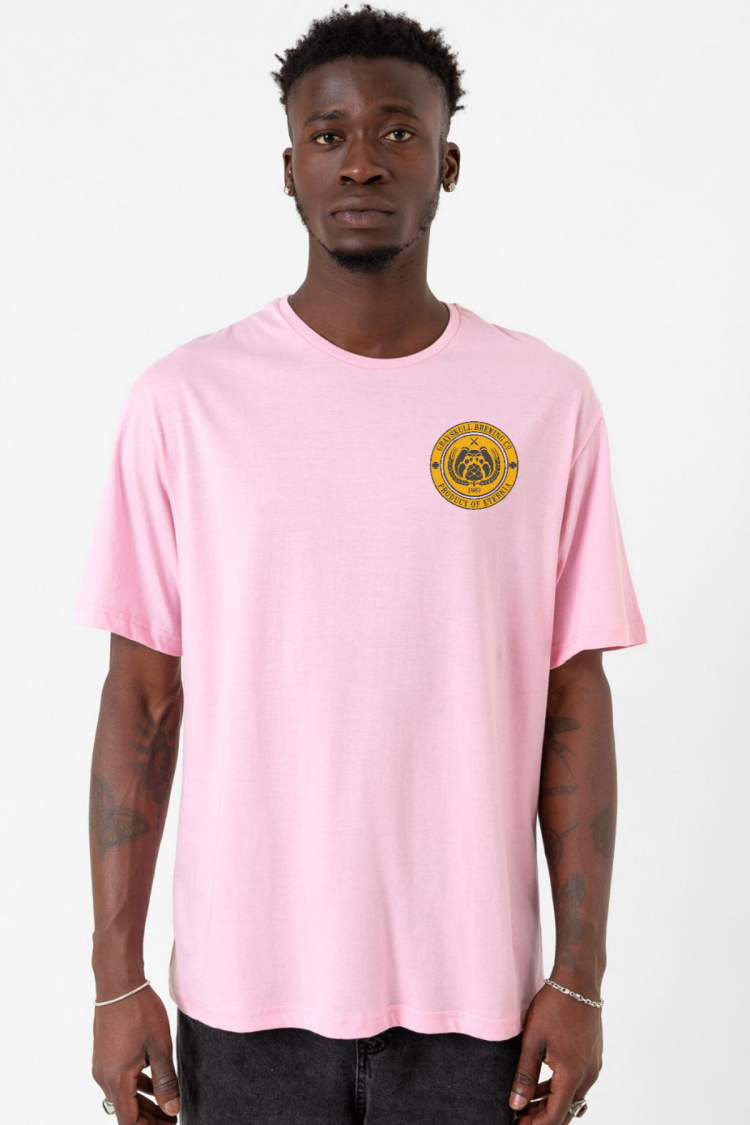 He Man Grayskull Brewing Co Logo Pembe Erkek Oversize Tshirt