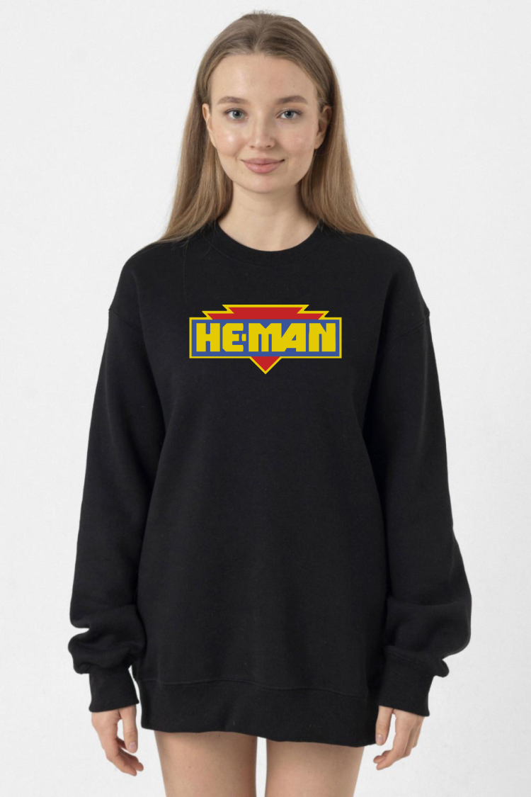 He Man Logo Siyah Kadın 2ip Sweatshirt