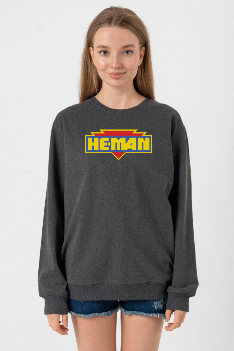 He Man Logo Füme Kadın 2ip Sweatshirt