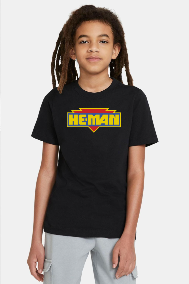 He Man Logo Siyah Çocuk Tshirt