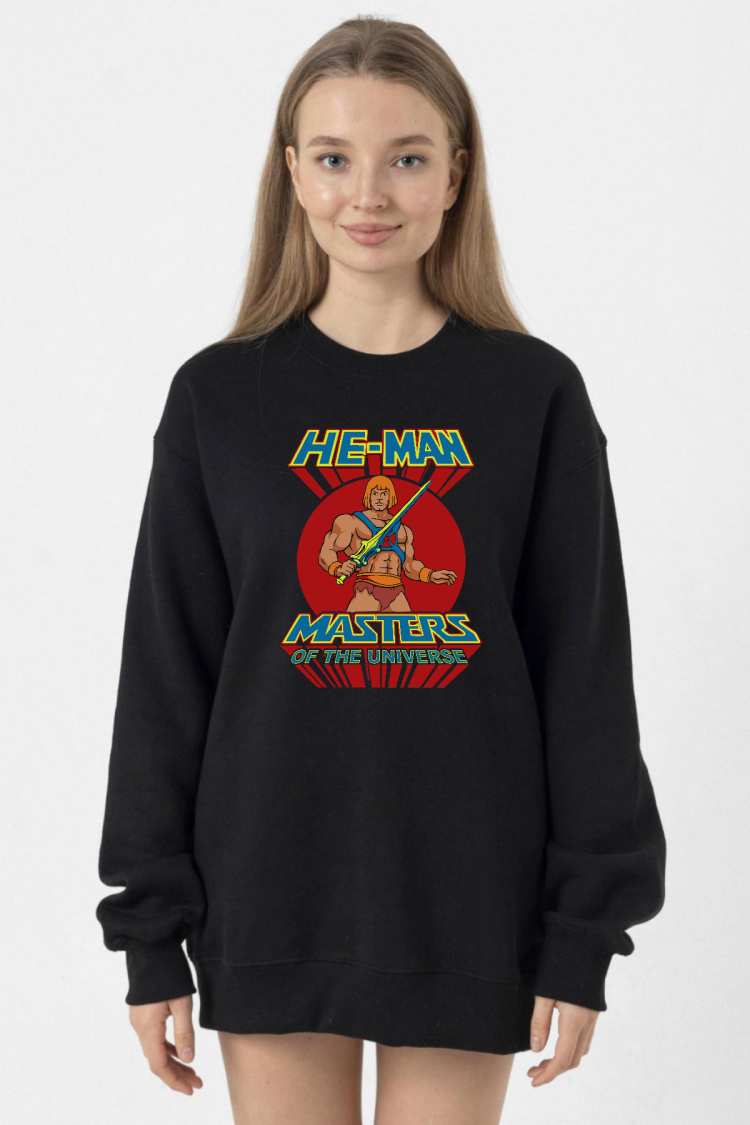 He Man Masters Of The Universe Siyah Kadın 2ip Sweatshirt