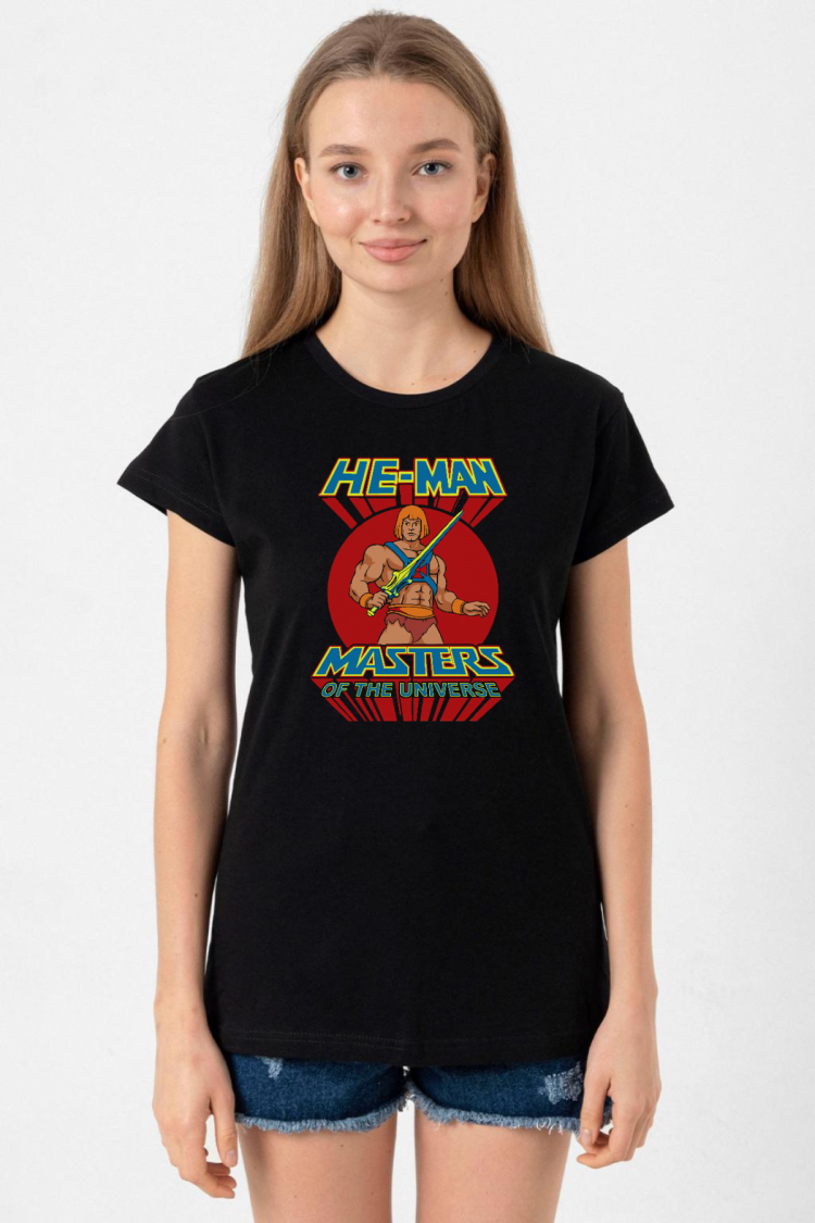 He Man Masters Of The Universe Siyah Kadın Tshirt