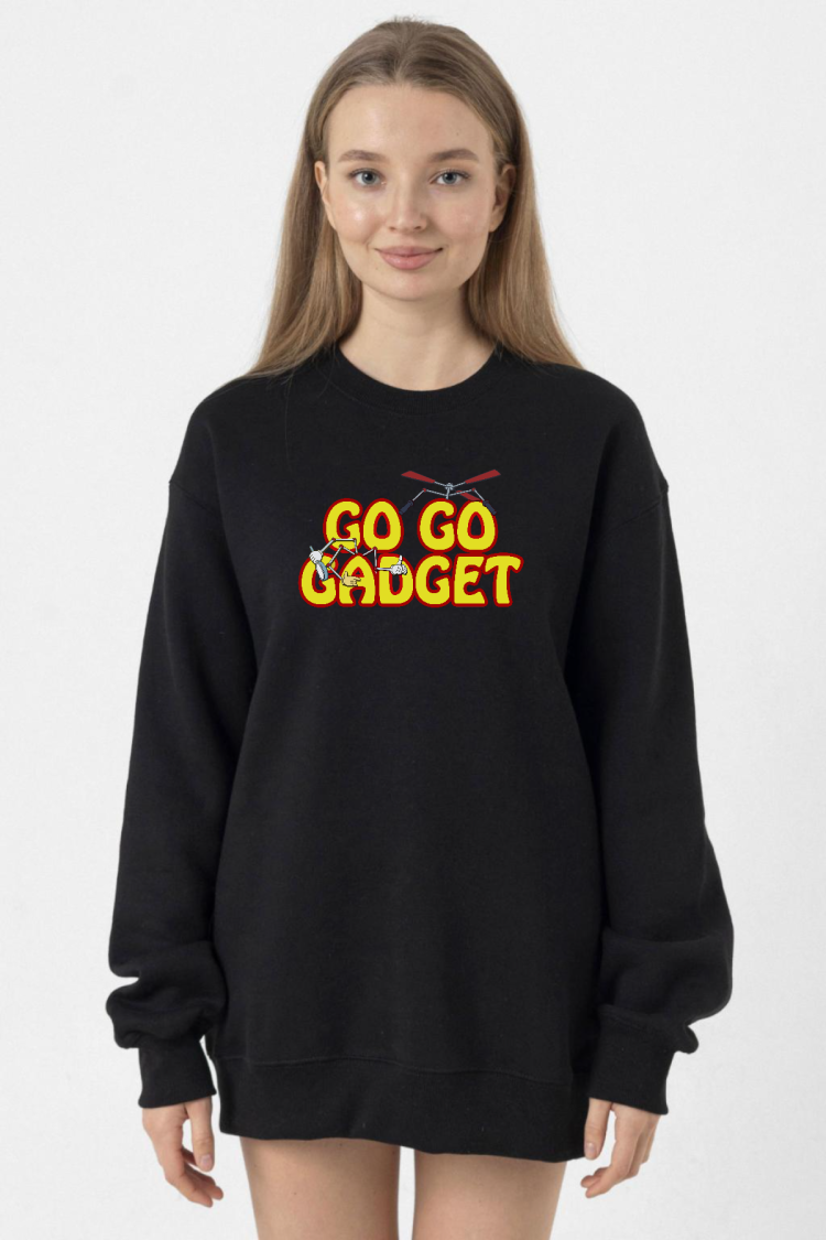 Inspector Gadget Go Go Gadget Siyah Kadın 2ip Sweatshirt