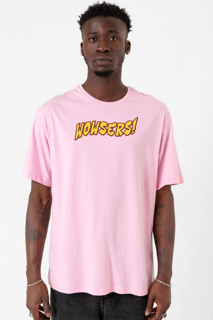 Inspector Gadget Wowsers Pembe Erkek Oversize Tshirt