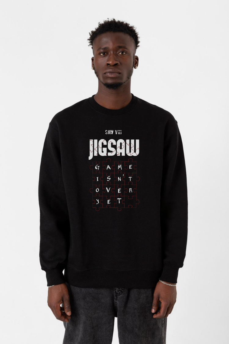 Jigsaw Game Isn_t Over Yet Siyah Erkek 2ip Sweatshirt