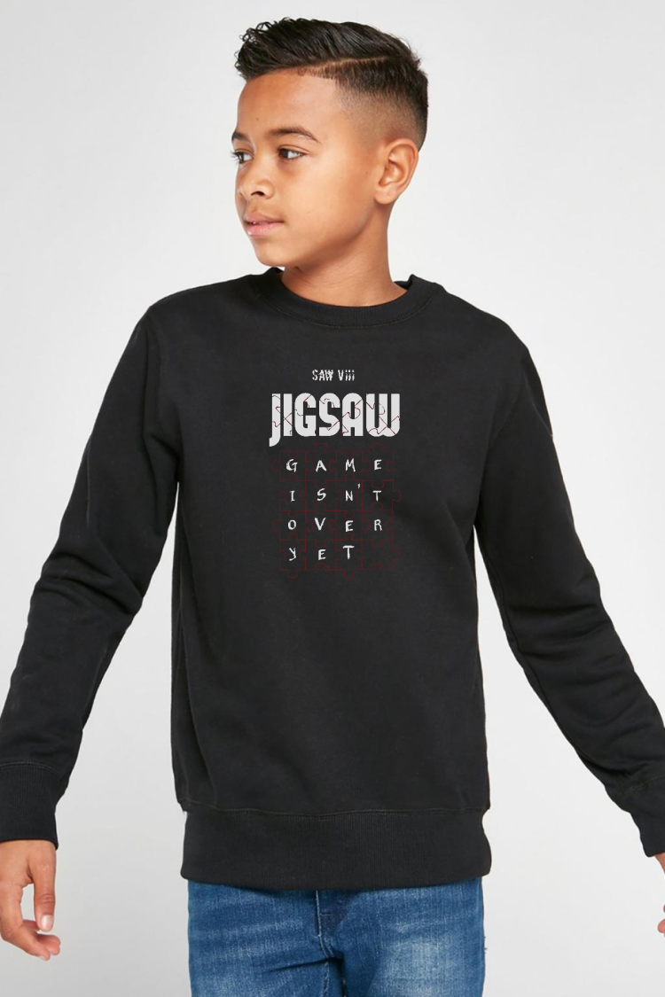 Jigsaw Game Isn_t Over Yet Siyah Çocuk 2ip Sweatshirt