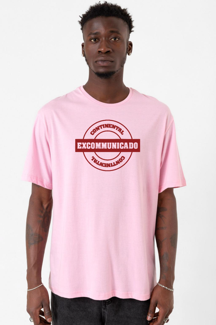 John Wick Continental Excommunicado Pembe Erkek Oversize Tshirt