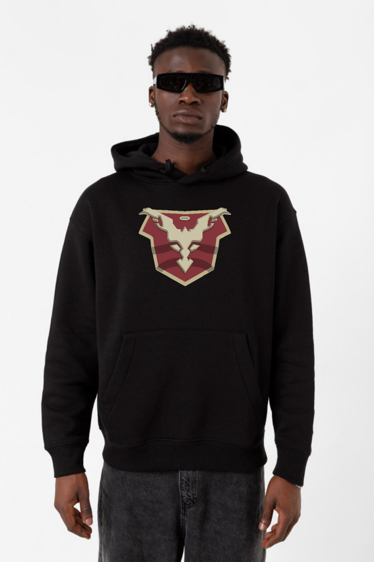 Jupiters Legacy Utopian Chest Siyah Erkek 3ip Kapşonlu Sweatshirt