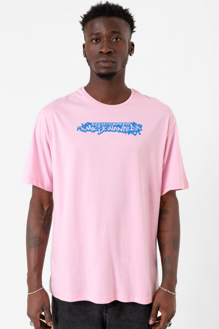 Need For Speed Most Wanted Pembe Erkek Oversize Tshirt