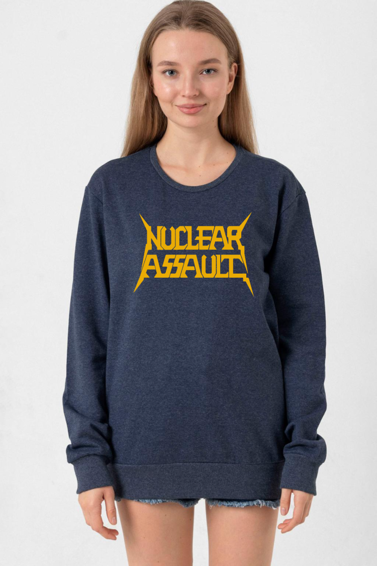 Nuclear Assault Lettern İndigo Kadın 2ip Sweatshirt