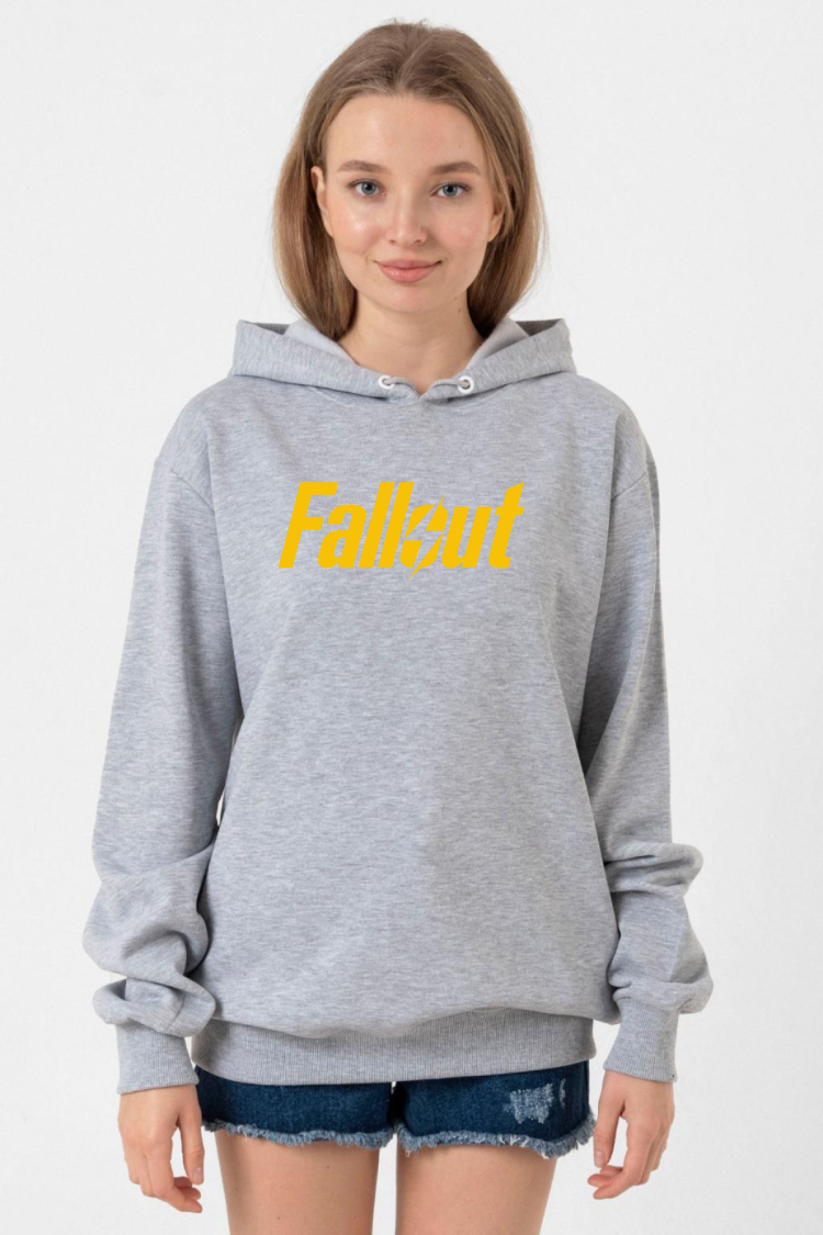 Fallout Lettern Grimelanj Kadın 3ip Kapşonlu Sweatshirt