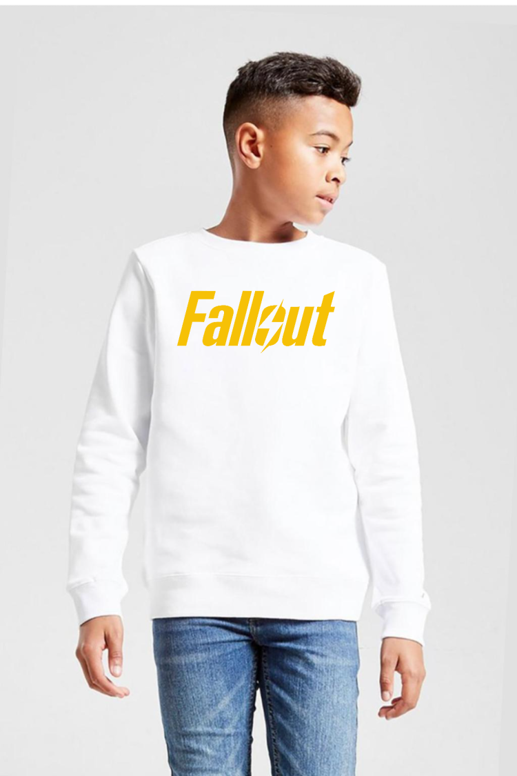 Fallout Lettern Beyaz Çocuk 2ip Sweatshirt