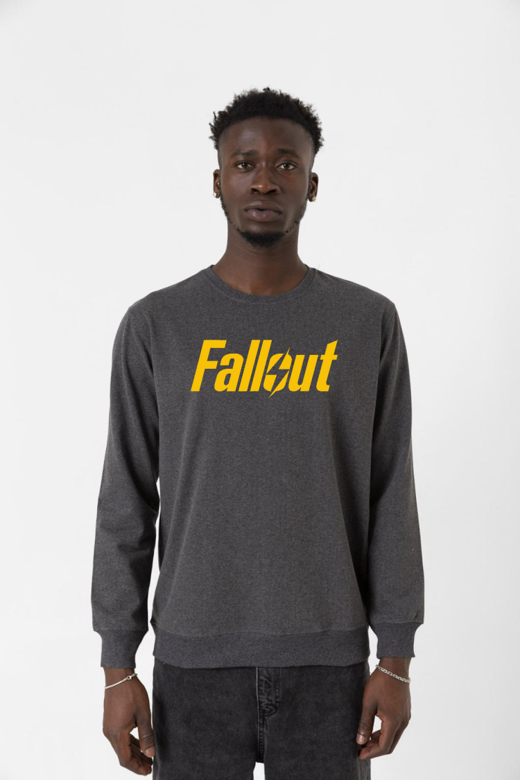 Fallout Lettern Füme Erkek 2ip Sweatshirt