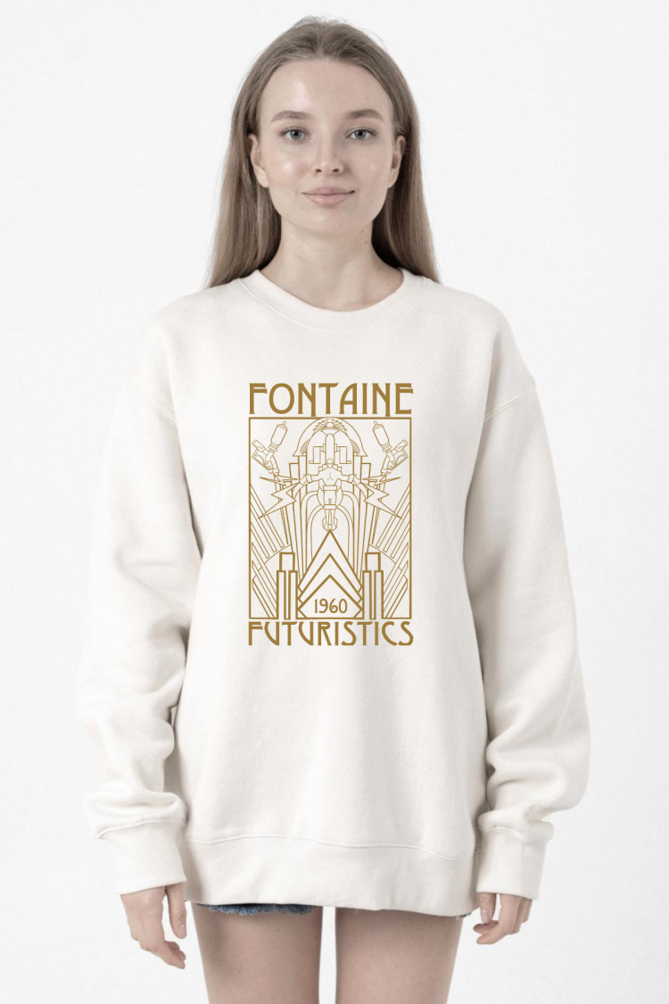 Bioshock Fontaine Futuristics Beyaz Kadın 2ip Sweatshirt