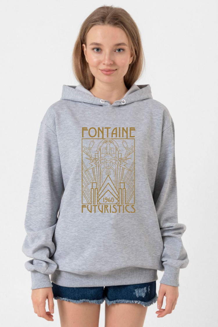 Bioshock Fontaine Futuristics Grimelanj Kadın 3ip Kapşonlu Sweatshirt