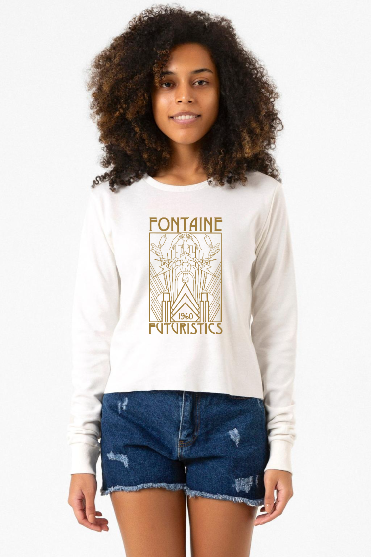 Bioshock Fontaine Futuristics Ekru Ekstra Uzunkol Sweatshirt