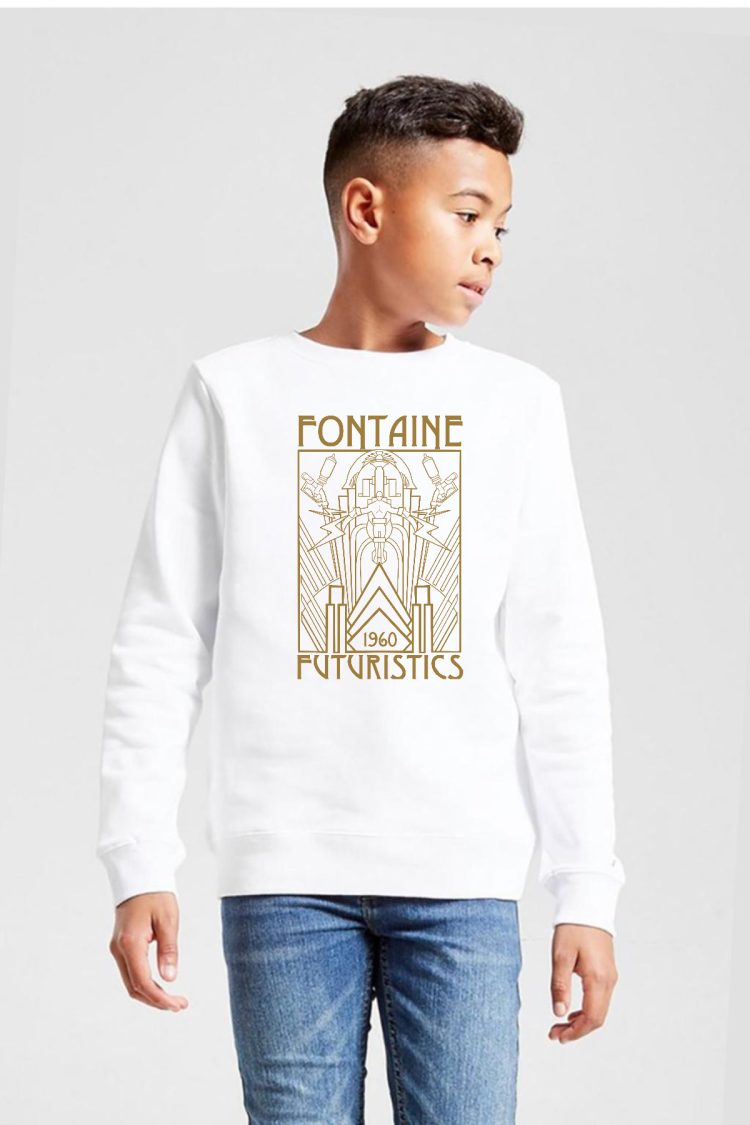 Bioshock Fontaine Futuristics Beyaz Çocuk 2ip Sweatshirt