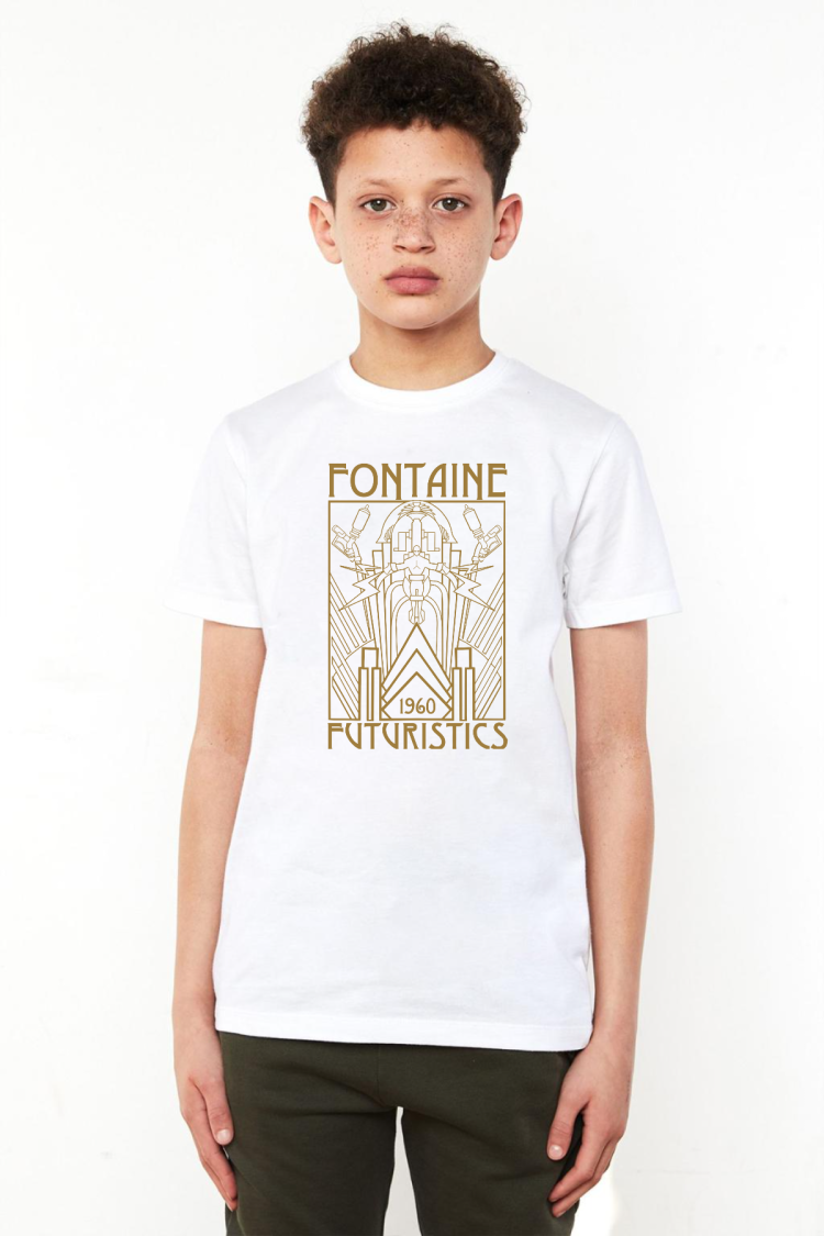 Bioshock Fontaine Futuristics Beyaz Çocuk Bisikletyaka Tshirt