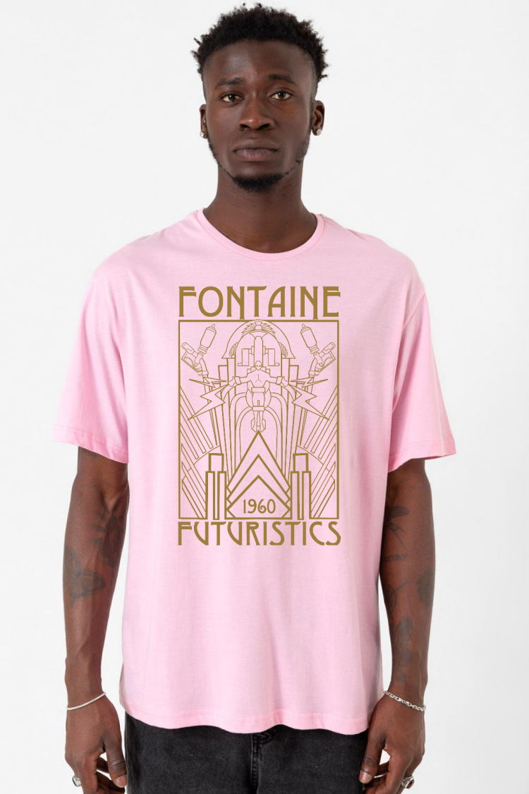 Bioshock Fontaine Futuristics Pembe Erkek Oversize Tshirt