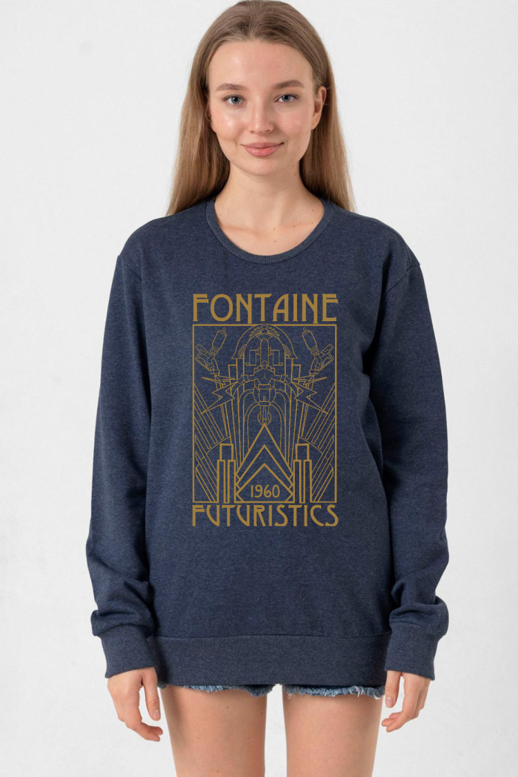 Bioshock Fontaine Futuristics İndigo Kadın 2ip Sweatshirt