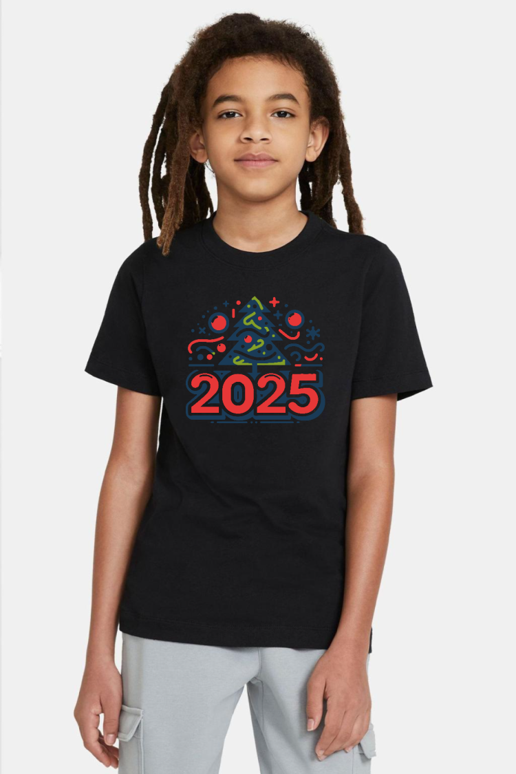 Happy New Year 2025 Essential Siyah Çocuk Tshirt