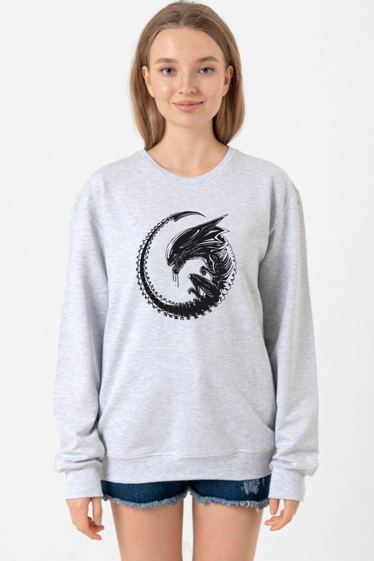 Allien Xenomorph Grimelanj Kadın 2ip Sweatshirt