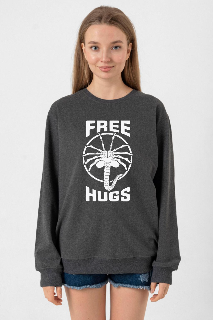 Free Facehugger Hugs Füme Kadın 2ip Sweatshirt