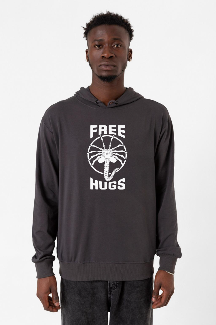 Free Facehugger Hugs Füme Erkek 2ip Kapşonlu