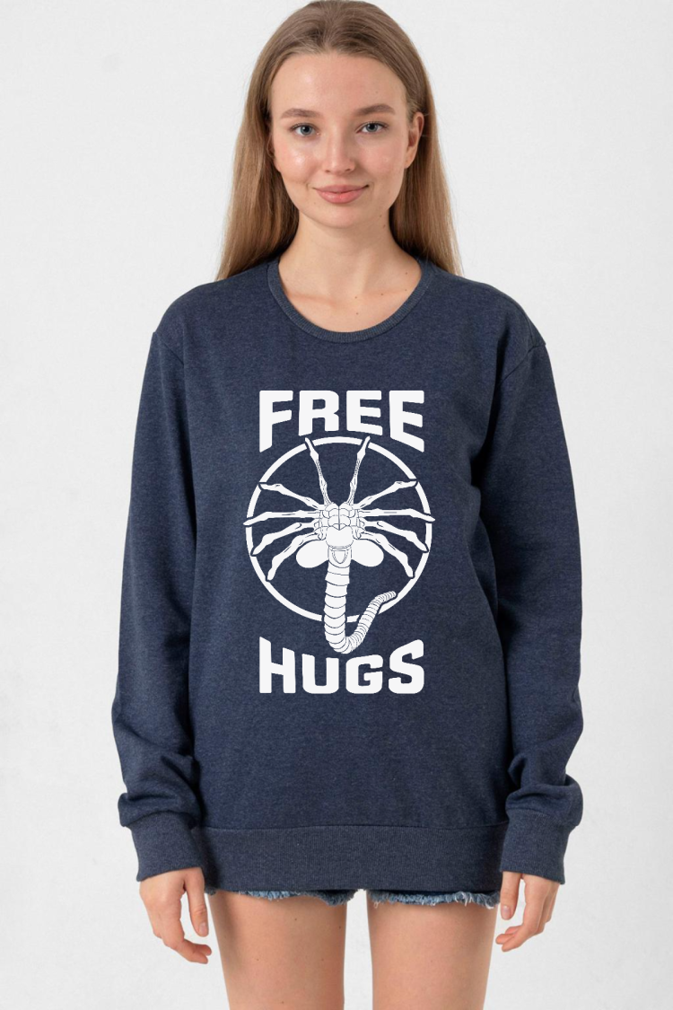 Free Facehugger Hugs İndigo Kadın 2ip Sweatshirt