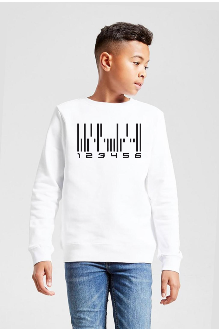 Dark Matter The Android Barcode Beyaz Çocuk 2ip Sweatshirt