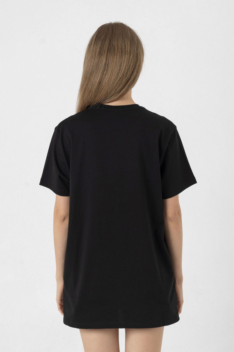 Dark Matter The Android Barcode Siyah Kadın Oversize Tshirt