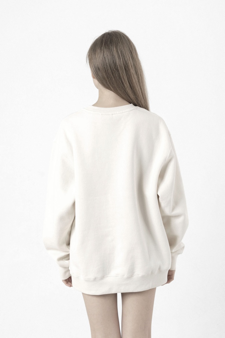 Beyaz Kadın Basic Sweatshirt