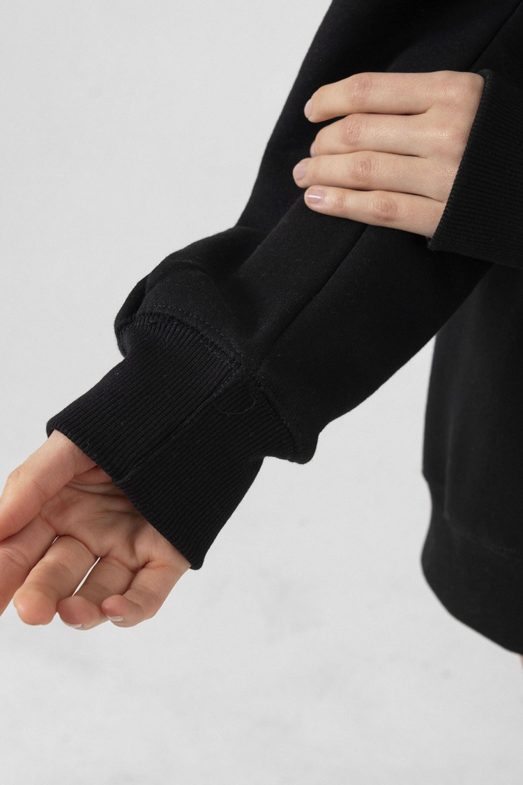 Romania Fingerprint Siyah Kadın 2ip Sweatshirt
