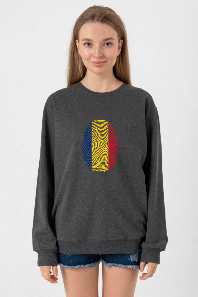 Romania Fingerprint Füme Kadın 2ip Sweatshirt