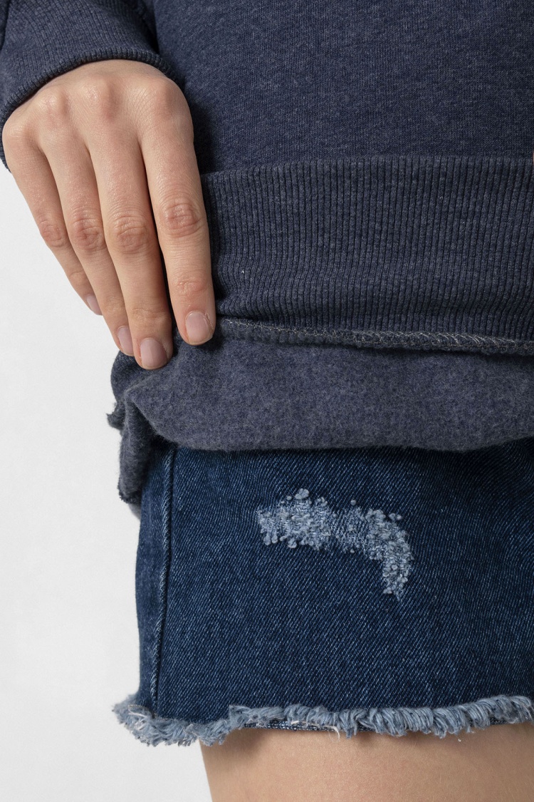 Romania Fingerprint İndigo Kadın 2ip Sweatshirt