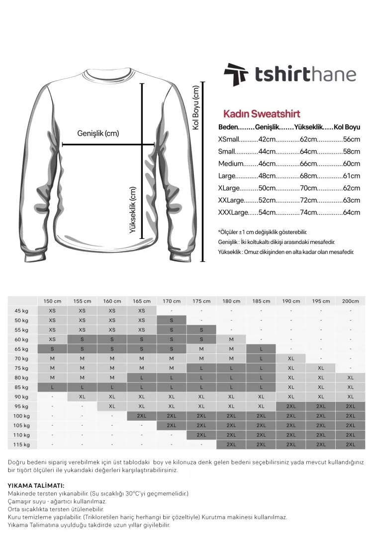 Romania Flag Lettern Ekru Kadın 2ip Sweatshirt
