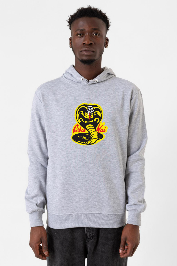 Cobra Kai Logo Grimelanj Erkek Kapşonlu 3ip Sweatshirt